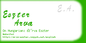 eszter arva business card